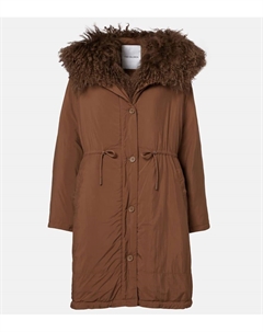 Пуховик с отделкой из овчины, Datte Yves salomon