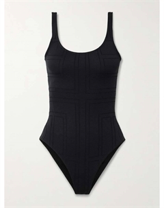 Купальник из переработанного трикотажа в рубчик Toteme, черный