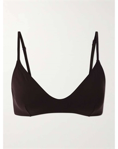 Верх бикини из переработанного материала, коричневый Tory burch