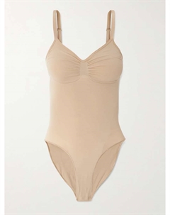 Бесшовный скульптурный комбинезон-слип - глина, бежевый Skims