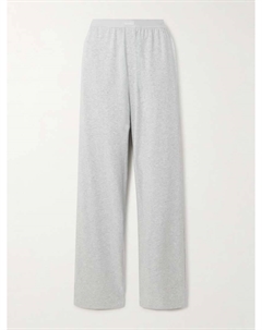 Спортивные брюки Boyfriend из смеси модала и хлопка, эластичный трикотаж - светло-серый меланж, серый Skims