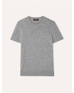 Базовая футболка с перьями, кашемир, серый Theory