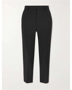 Укороченные узкие брюки Treeca 2 из смесовой шерсти, черный Theory