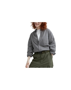 Рубашка унисекс свинцово-серая, серый Uniqlo