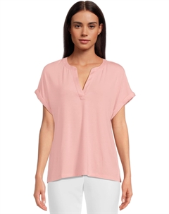 Женская кофта Kauai с разрезом на шее и коротким рукавом, Quartz Pink Tommy bahama