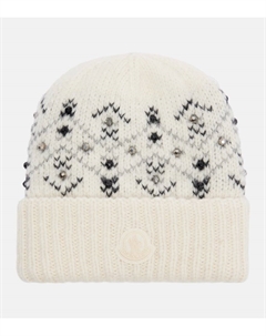 Бейсболка из смесовой шерсти альпаки с декоративными элементами Moncler