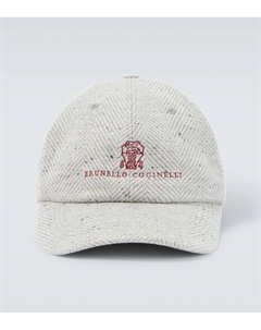 Бейсболка из шерсти и кашемира с логотипом, Cxf75 Brunello cucinelli