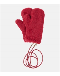 Вязаные варежки Ombrato из шерсти и шелка, Rosso Max mara