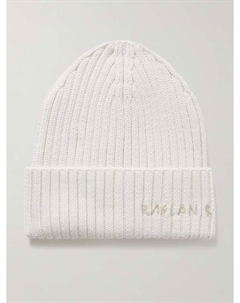 Вышитая ребристая шапочка из смесовой шерсти, бежевый Ruslan baginskiy