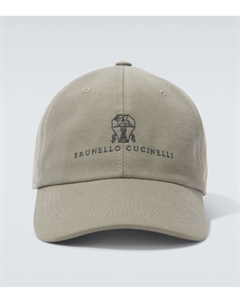 Бейсболка из габардина с вышитым логотипом, CKL84 Brunello cucinelli