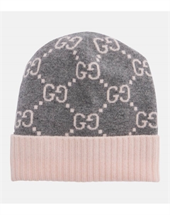 GG жаккардовая кашемировая шапка, Cloud/Pink Gucci