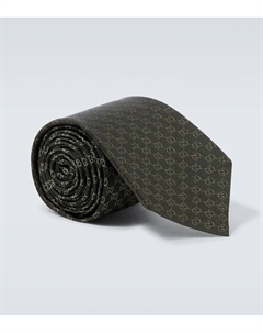 Галстук GG из шелкового жаккарда, Green/L.Green Gucci