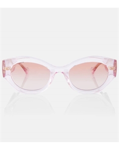 Солнцезащитные очки с переплетающейся оправой, Pink-Pink-Red Gucci