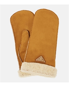 Вязаные варежки из овчины, Miele Prada