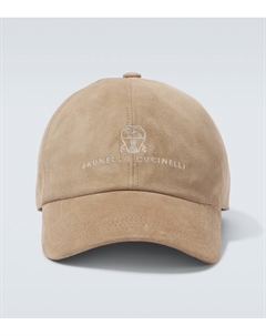 Бейсболка из замши с логотипом, CFP05 Brunello cucinelli