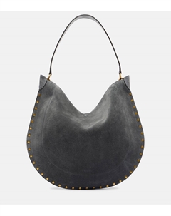 Oskan Soft Medium сумка через плечо из мягкой замши, Asphalt Isabel marant