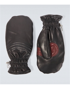 Кожаные варежки с овчиной Spheric, Black Nappa Our legacy