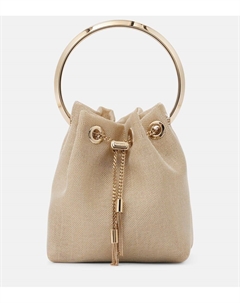Сумка-ведро Bon Bon с мелкой сеткой, Champagne/Light Gold Jimmy choo