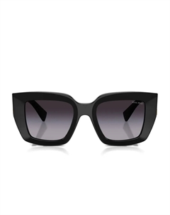 Солнцезащитные очки в квадратной оправе, черный Miu miu