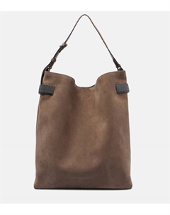 Сумка через плечо из замши, Torba Brunello cucinelli