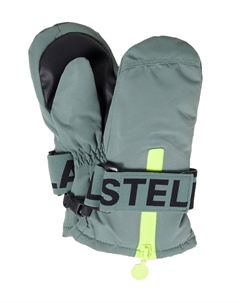 Перчатки для лыж с принтом, Green Stella mccartney kids