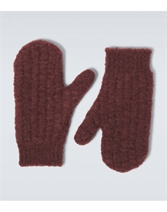 Вязаные варежки из смесовой шерсти, Dark Earth Jil sander