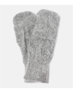 Перчатки из мохера и шерсти, Grigio Medio Brunello cucinelli