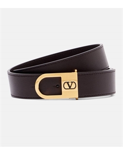 Кожаный ремень VLogo, Oak Brown/Nero Valentino garavani