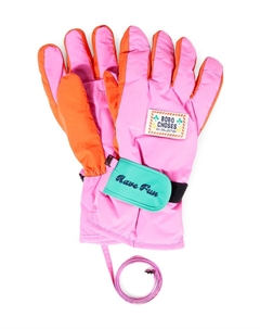 Перчатки с цветными вставками Logo, Fuchsia Bobo choses