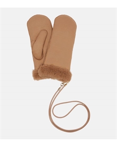 Варежки с подкладкой из песочного меха, Cammello Max mara