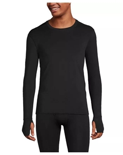 Мужская футболка Flex Performance Crewneck, черный Lands' end