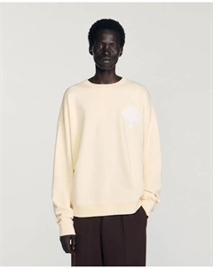 Мужская толстовка с вышивкой в виде цветка Sandro