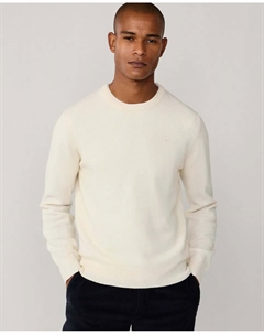 Свитер из овечьей шерсти с круглым вырезом, кремовый Hackett