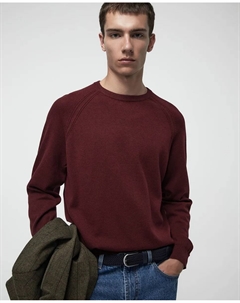 Джемпер с круглым вырезом, бордовый Сфера