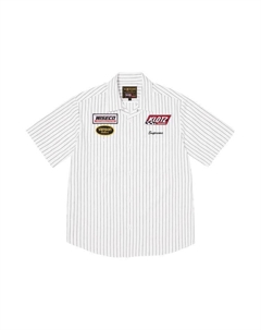 Рубашка x Vanson Leathers Short-Sleeve Work Shirt 'Stripe' Supreme