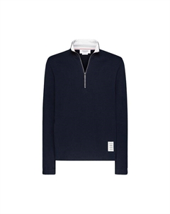 Пуловер Funnel Neck Half Zip Pullover 'Navy' Thom browne