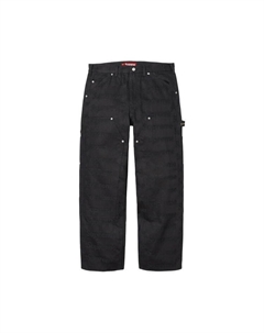 Джинсы Jacquard Logos Double Knee Denim Painter Jean 'Black' Supreme