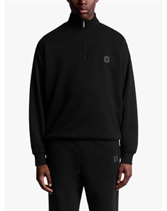 Топ с застежкой-молнией из хлопковой смеси для отдыха, Jet Black Lyle & scott