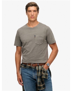 Классическая футболка с карманом, Dark Pebble Grey Superdry