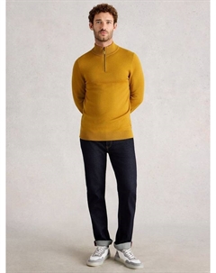 Ньюпорт полузип джемпер из мериносовой шерсти White stuff