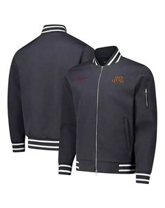 Мужская антрацитовая бомбер-куртка Minnesota Golden Gophers на молнии Nike