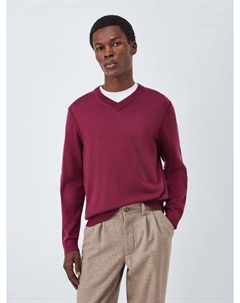 Свитер с v-образным вырезом из мериносовой шерсти, Raspberry Coulis John lewis