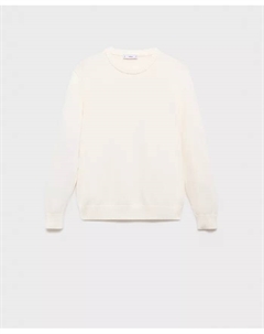 Мужской свитер из тонкой пряжи, белый Mango