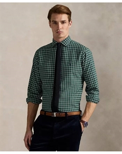 Мужская классическая оксфордская рубашка Performance, зеленый Polo ralph lauren