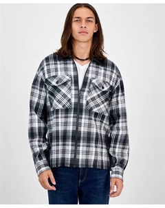 Мужская флисовая хлопковая рубашка с длинным рукавом Fisk, серый Sun + stone