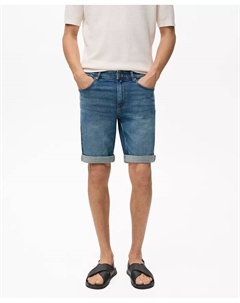 Мужские бермуды из денима Slim-Fit, синий Mango