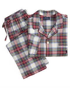 Мужской комплект пижамы Stewart Plaid из 2 предметов, красный Polo ralph lauren