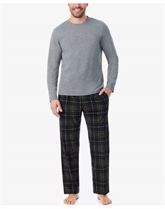 Мужской уютный пижамный комплект с длинным рукавом Lodge, серый Cuddl duds