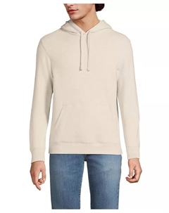 Мужская толстовка с капюшоном и длинными рукавами, белый Lands' end