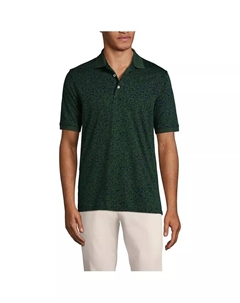 Мужская поло с коротким рукавом из хлопка Supima, красный Lands' end